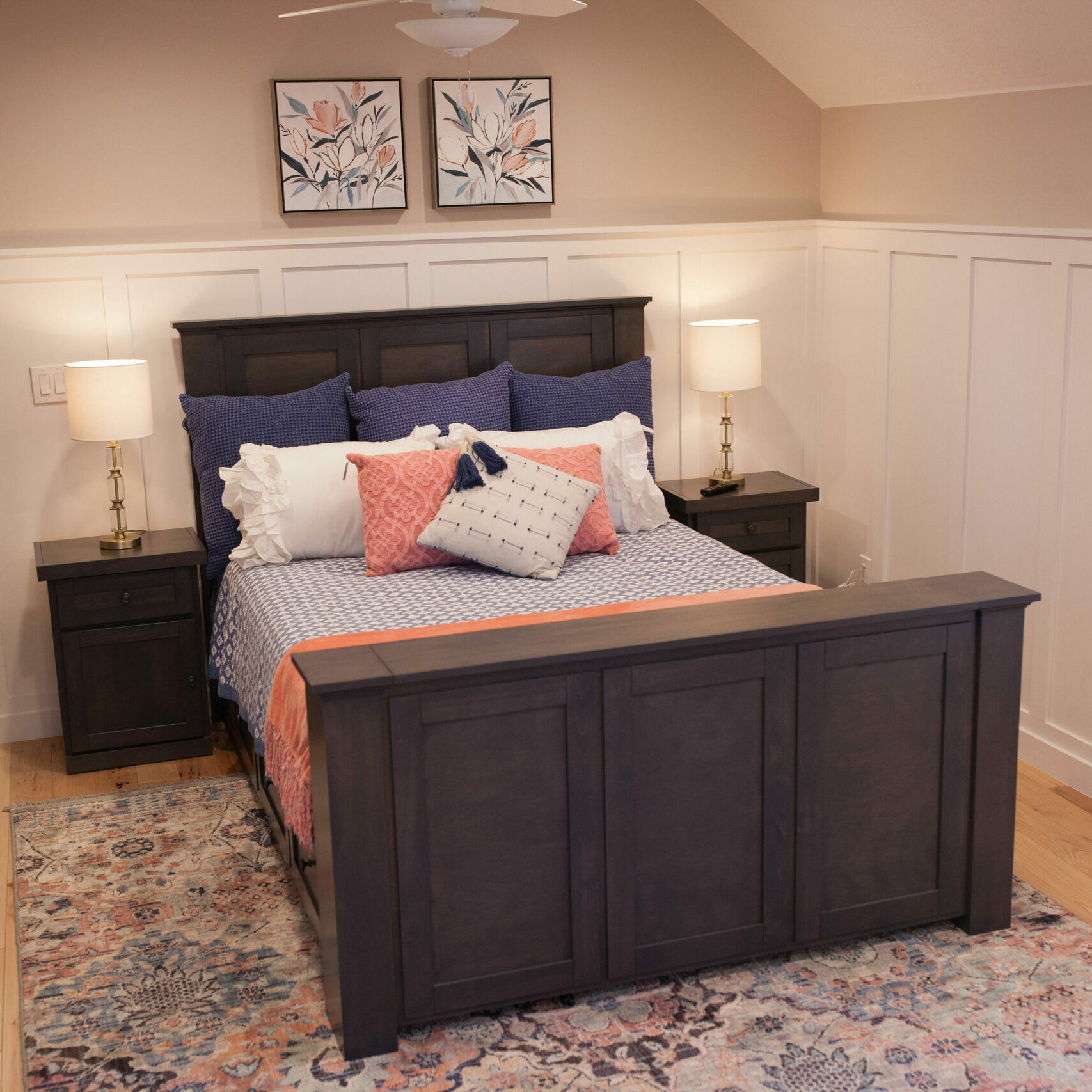hartford TV lift bed driftwood finish