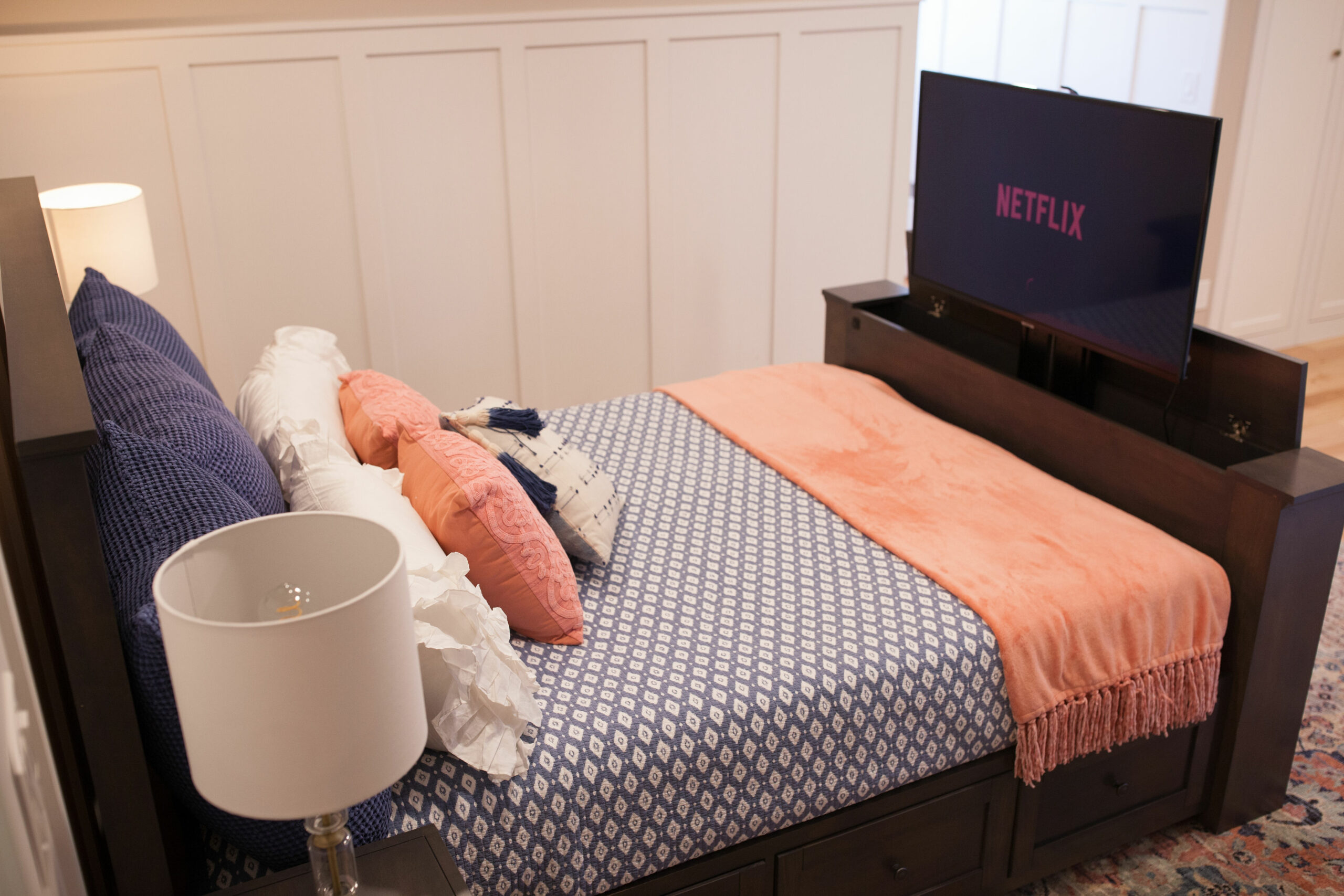 Hartford TV Lift Footboard watching TV