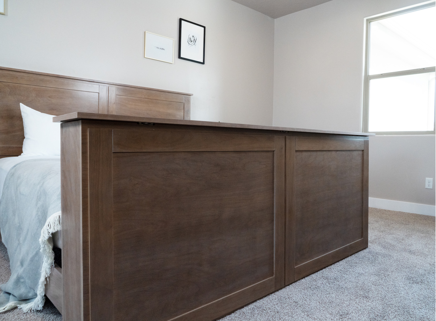 Hudson TV Bed Frame Real Wood TV Bed Wildwood TV Lift Furniture