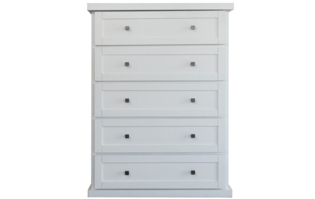 white dresser chest with 5 drawers