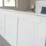 footbed of a white tv lift bed