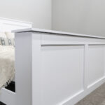 footbed of a white tv lift bed