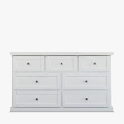 closed white dresser