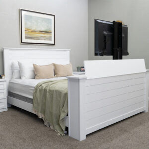 Cape cod TV Bed in white, open