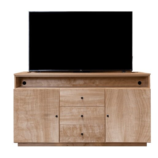 Natural Brisbane TV Lift Cabinet Media Console