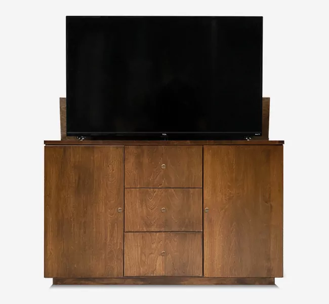 Storage Brisbane TV Lift Cabinet TV open