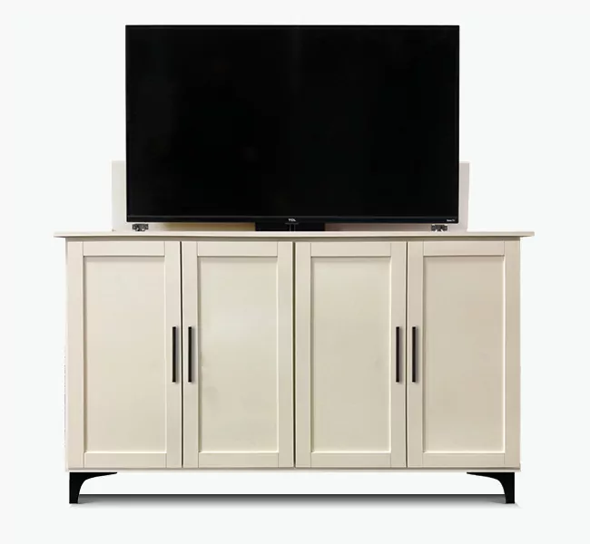 Madison Basic TV Lift Cabinet in Aged White