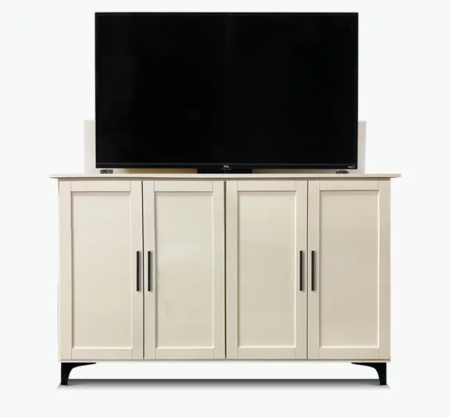 Madison Storage TV Lift Cabinet in Aged White