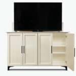 Madison Storage TV Lift Cabinet in Aged White