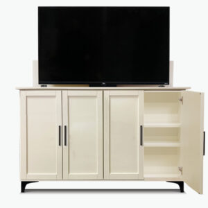 Madison Storage TV Lift Cabinet in Aged White