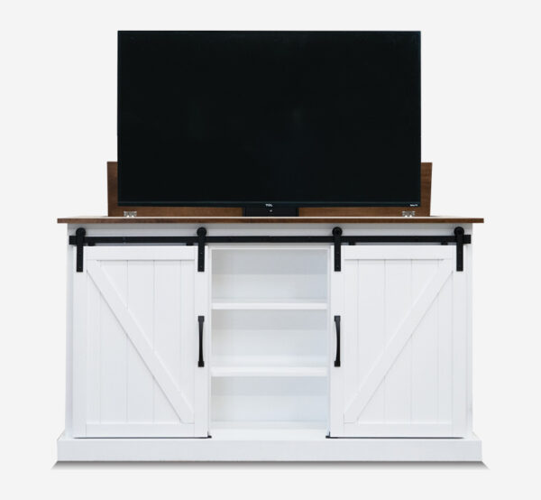 Sonora TV Lift Media Console Open