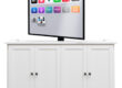 TV Lift Cabinet with Apple TV swiveled
