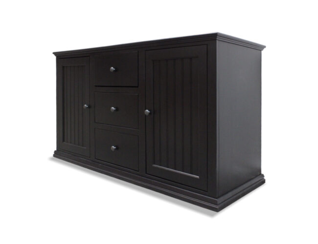black end of bed storage cabinet
