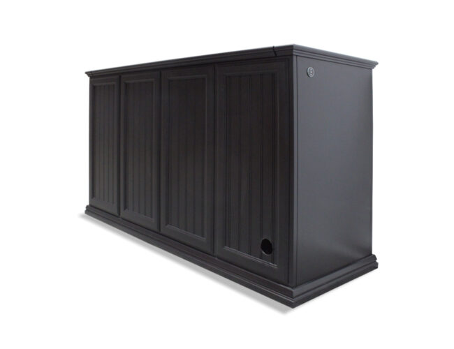 black end of bed storage cabinet