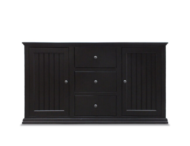 black end of bed storage cabinet