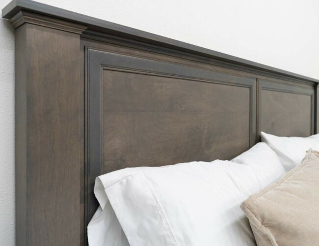 dark wood bed headboard