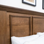 headboard of wooden bed