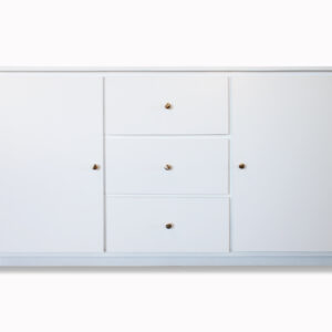White Brisbane Media Console TV Lift