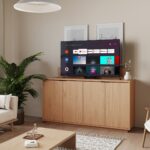 TV Lift Cabinet Modern Style with TV Raised